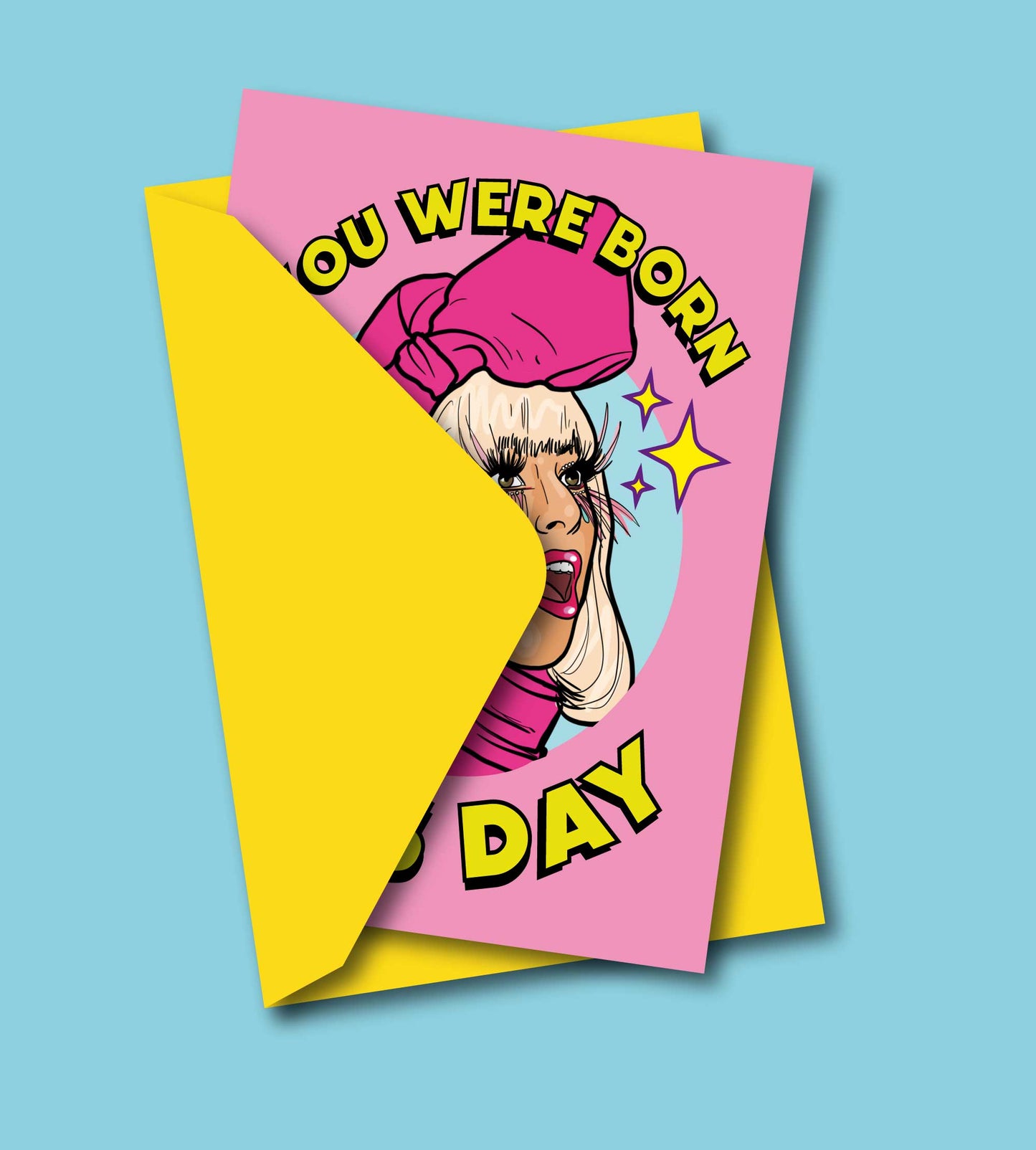 You Were Born This Day Lady Gaga Greeting Card