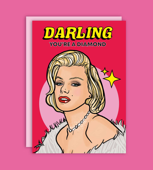 Marilyn Monroe Diamond Greeting Card