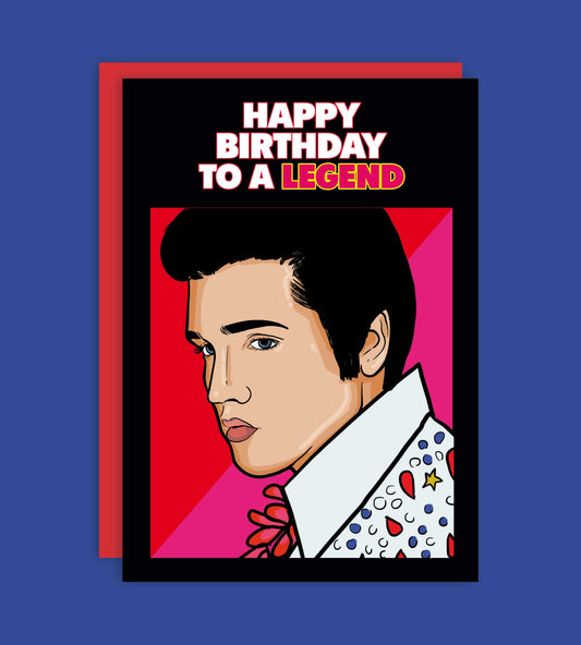Happy Birthday To A Legend Elvis Greeting Card