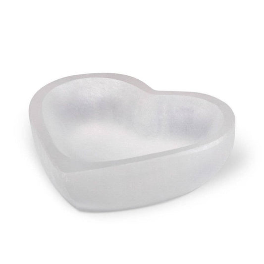 Selenitt hjerte smykkeskål