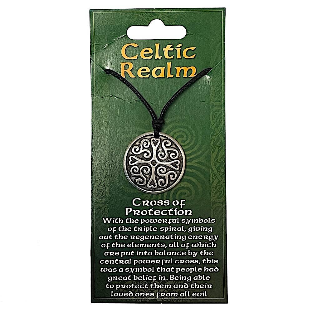 Cross of Protection Pewter Necklace PWP707
