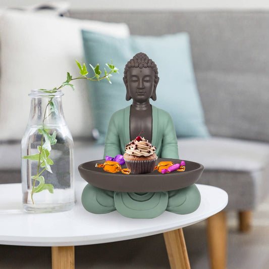 Buddha figur med fat- Feng Shui
