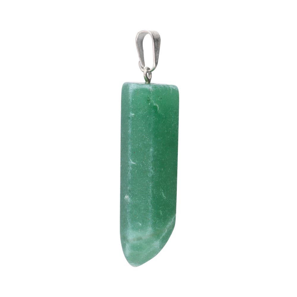 Green quartz pendant with small tip