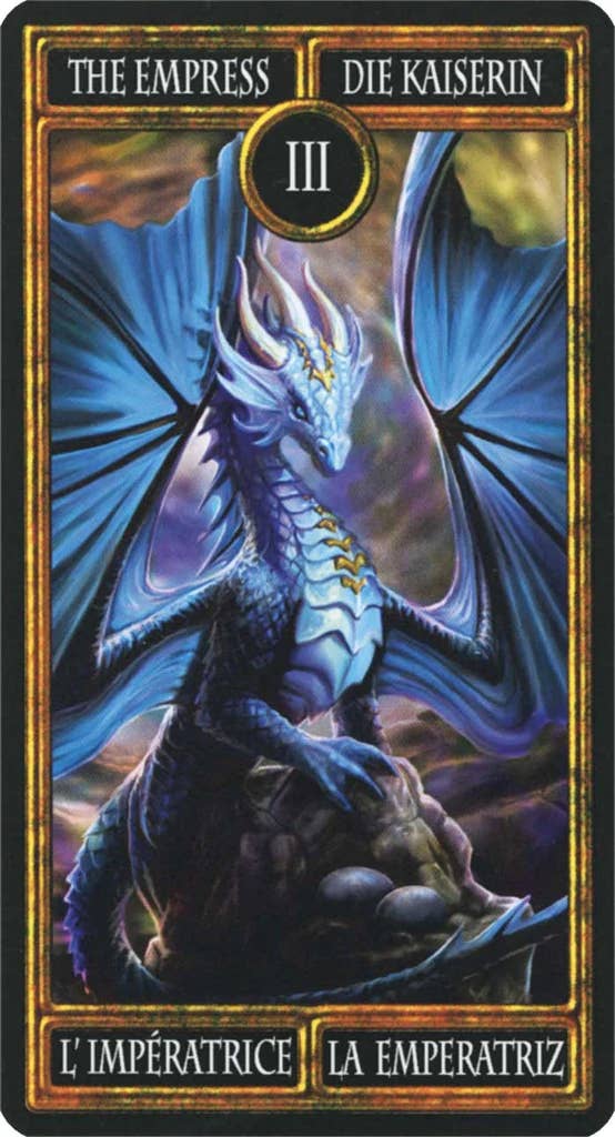 Anne Stokes Dragon Tarot Cards Deck Fournier