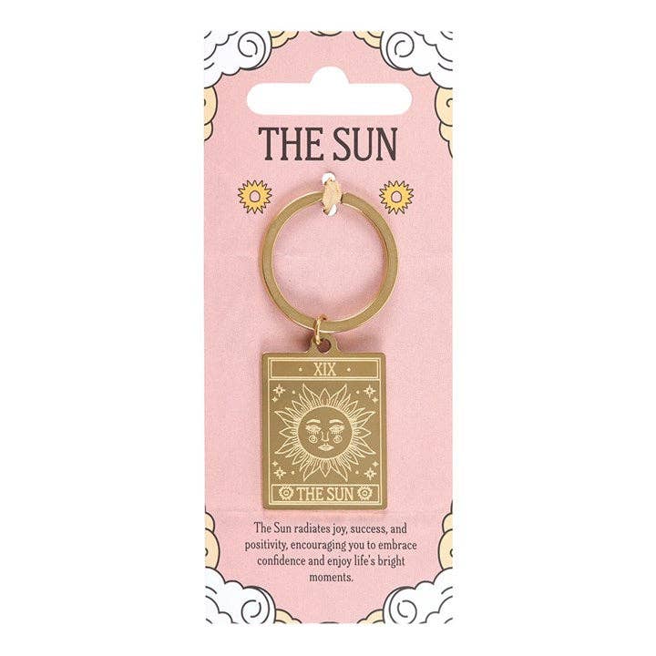 «The Sun»Tarot Card Nøkkelring