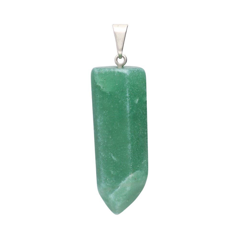 Green quartz pendant with small tip