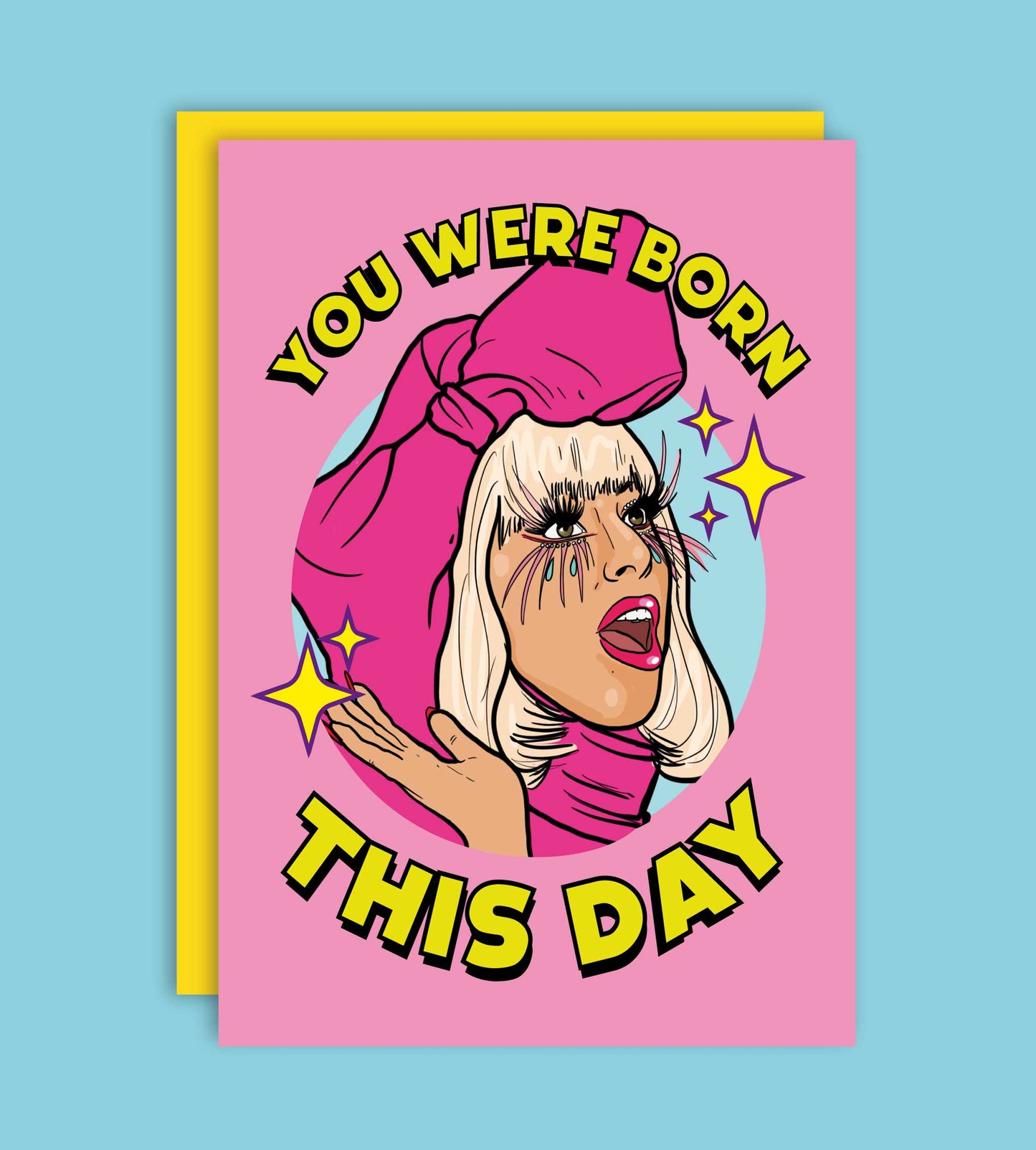 You Were Born This Day Lady Gaga Greeting Card
