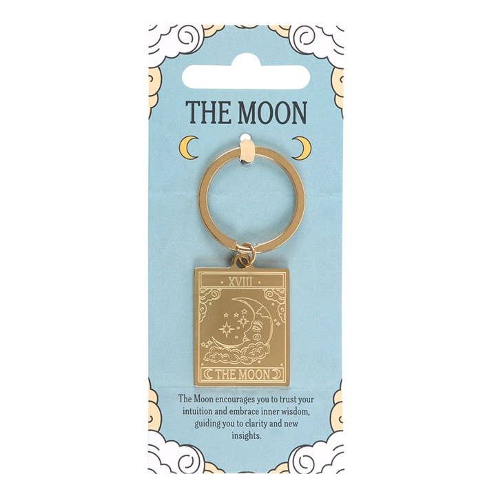 «The Moon»Vintage Tarot Nøkkelring