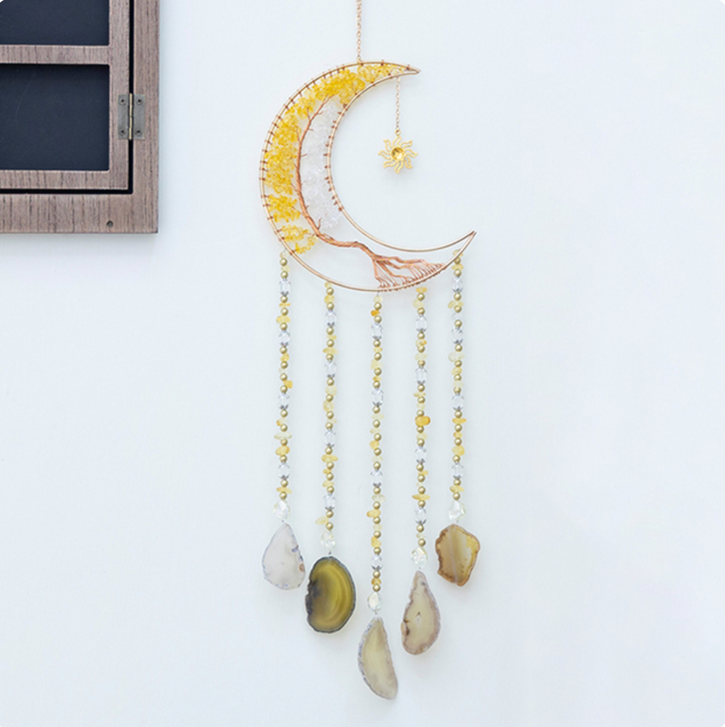 60cm Drømmefanger med krystaller