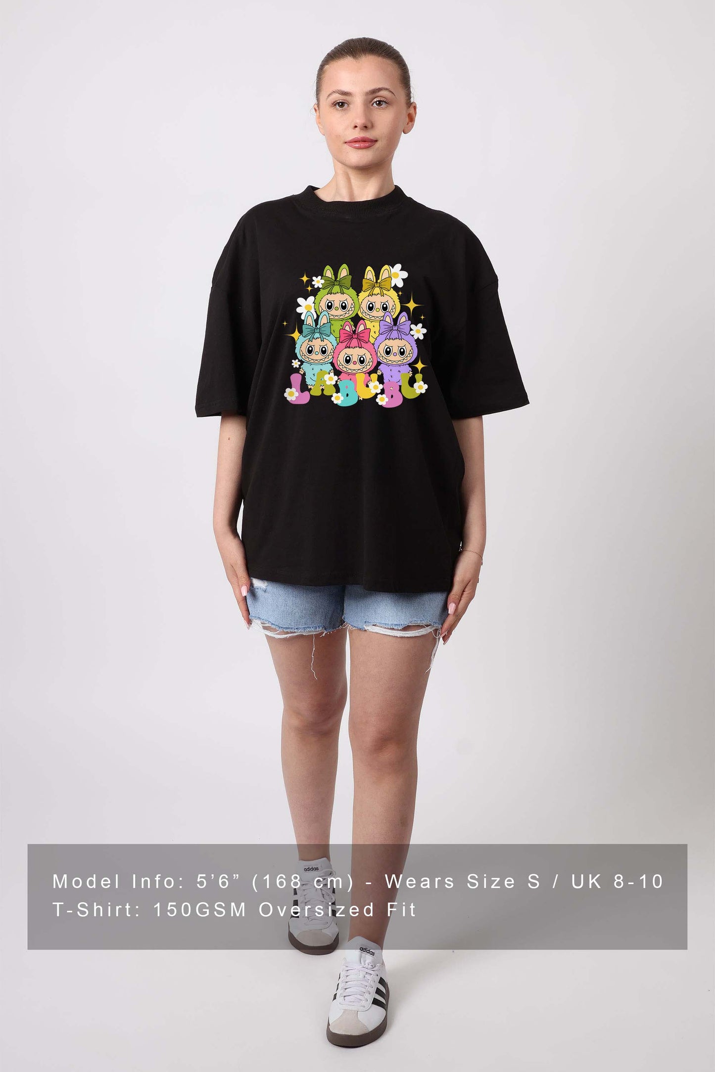 Oversized T-Shirt Labubu Daisy Squad Print