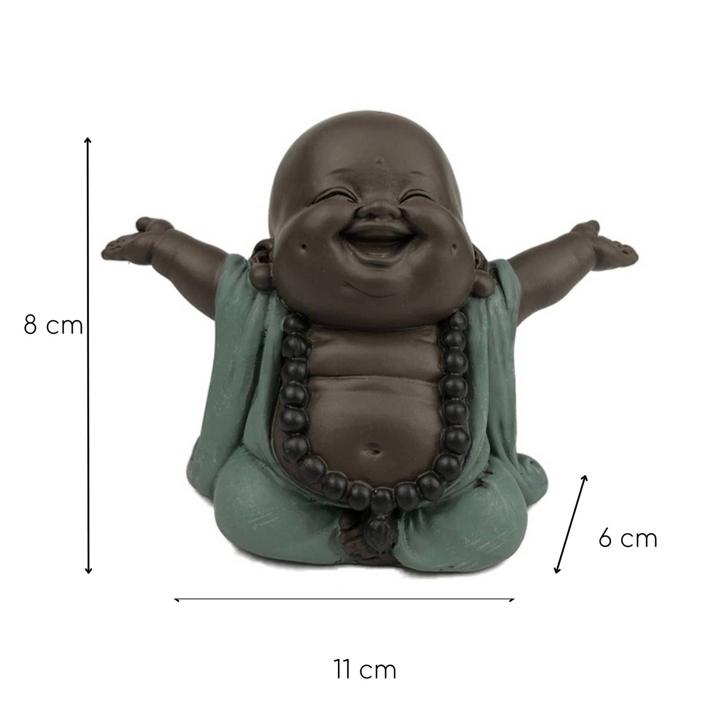 Smilende Buddha Figur