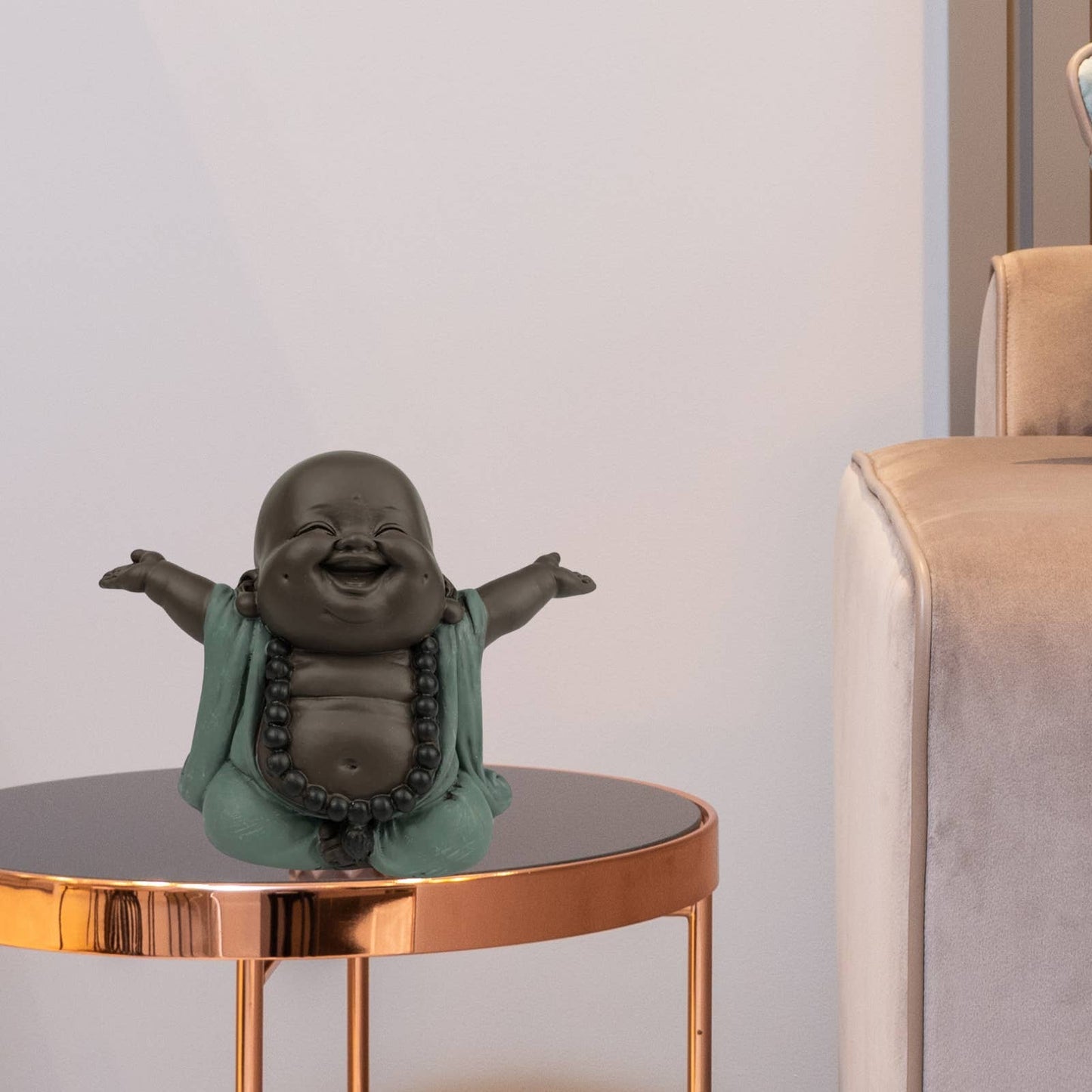 Smilende Buddha Figur