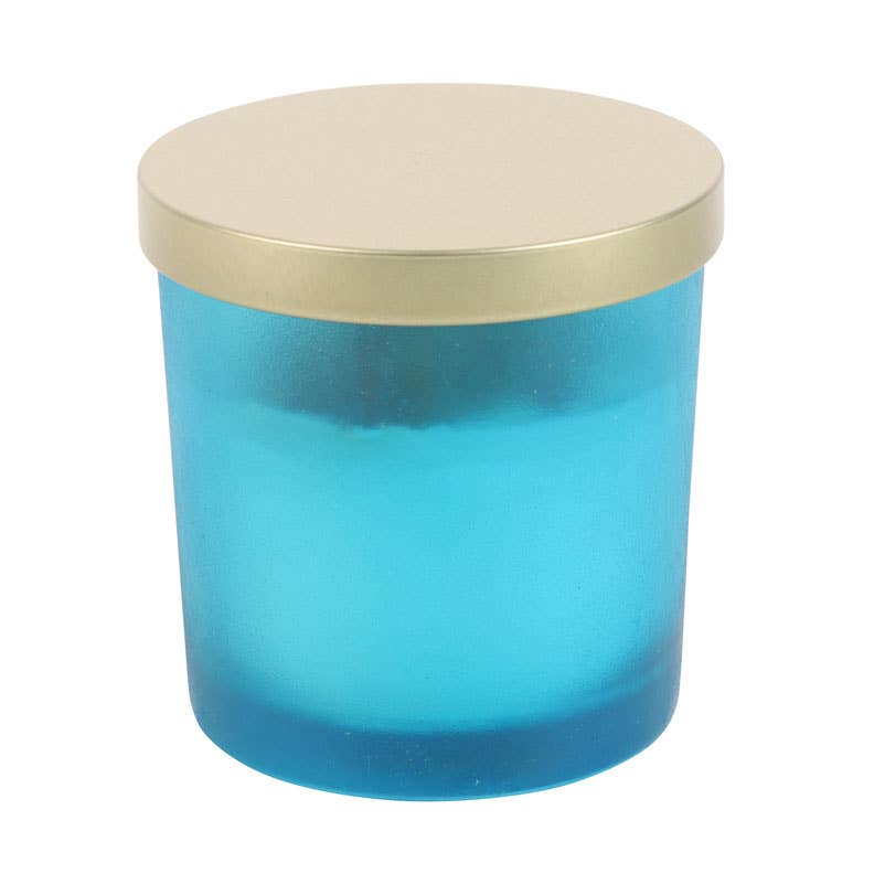 Throat Chakra Blueberry Crystal Chip Candle