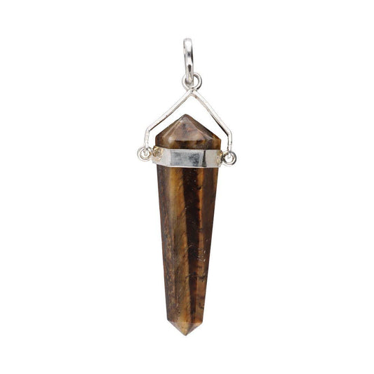 Double-ended tiger eye pendant