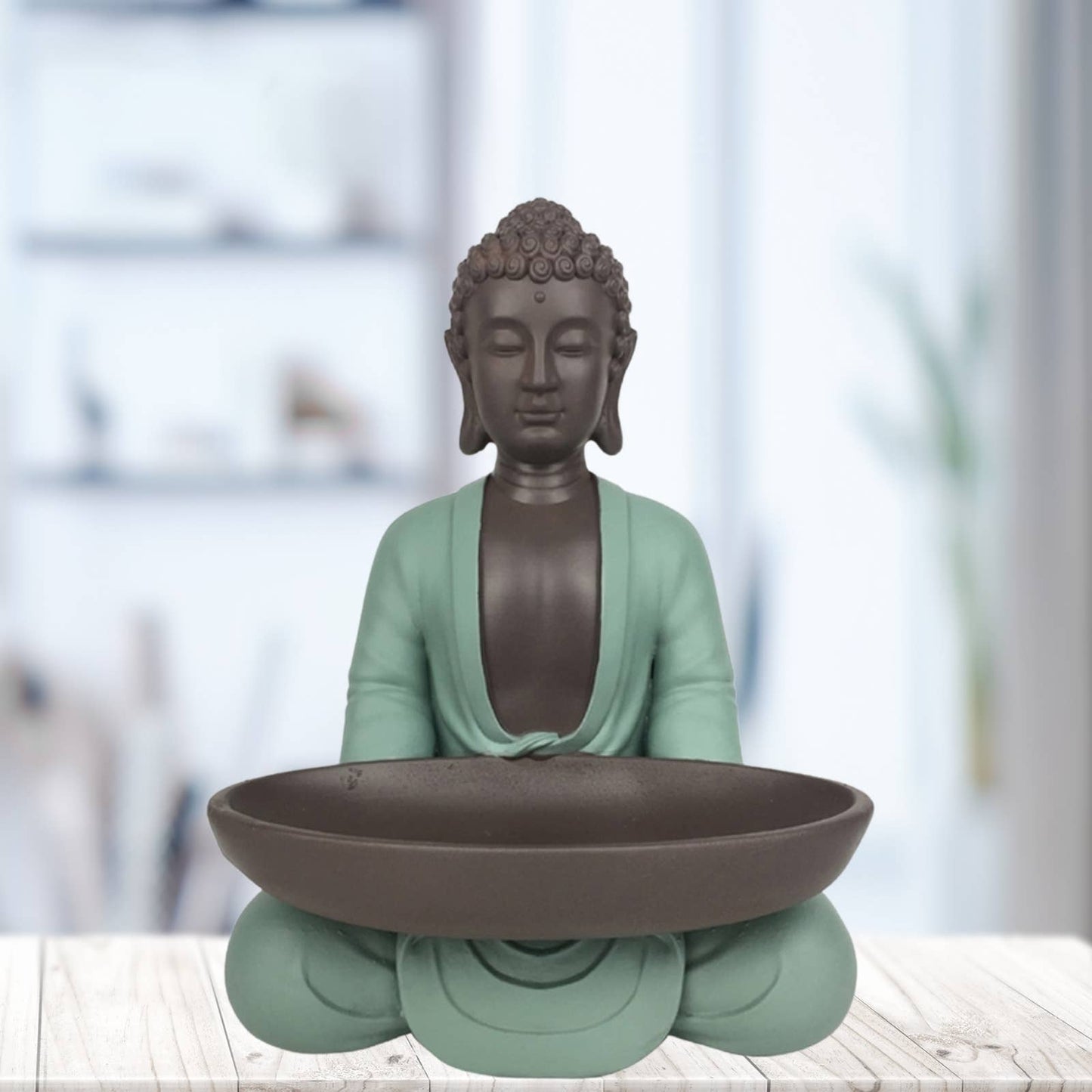 Buddha figur med fat- Feng Shui