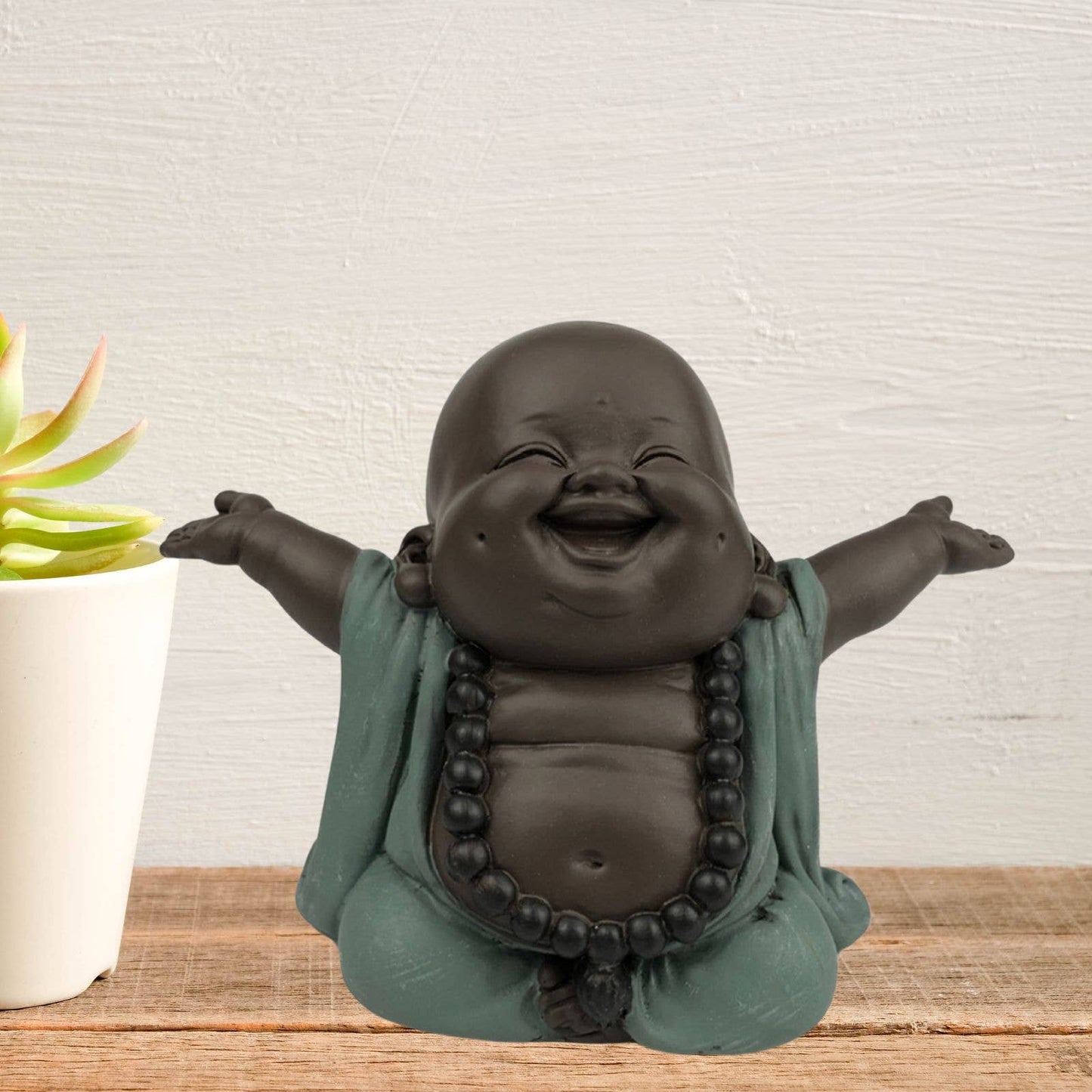 Smilende Buddha Figur