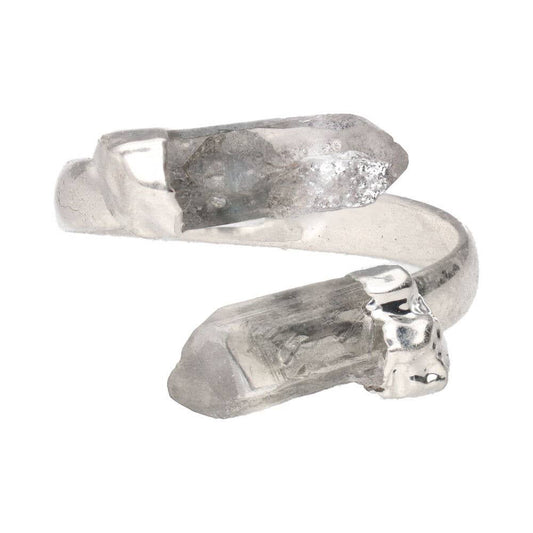 Ring med bergkrystall