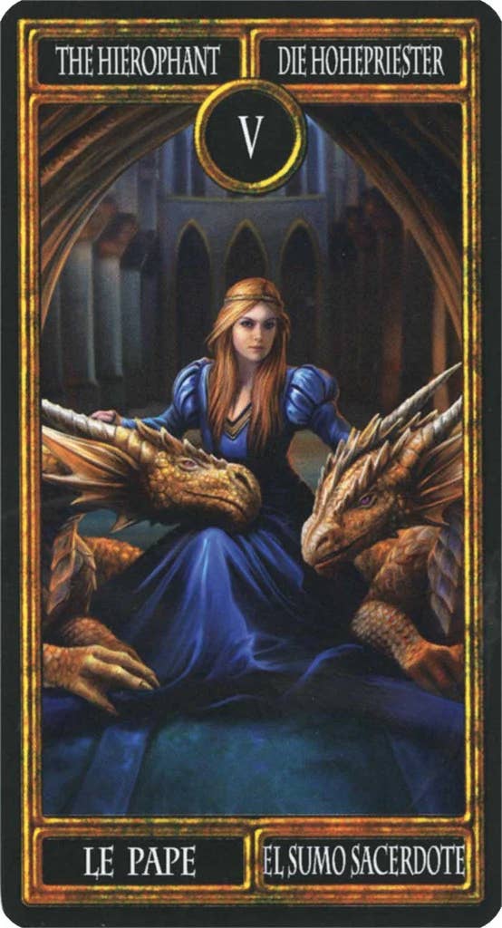 Anne Stokes Dragon Tarot Cards Deck Fournier